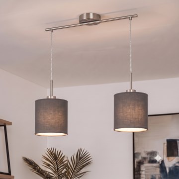 Brilagi - Lampada a sospensione LED su cavo NUBILA 2xE27/60W/230V antracite