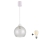 Brilagi - Lampada a sospensione LED su cavo RETRO GLASS 1xE27/60W/230V Ø 25 cm bianco/grigio fumé