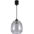 Brilagi - Lampada a sospensione LED su cavo RETRO GLASS 1xE27/60W/230V Ø 26 cm nero/grigio fumé