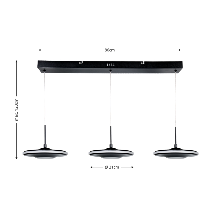 Brilagi - Lampada a sospensione LED su cavo VERANO 3xLED/15W/230V