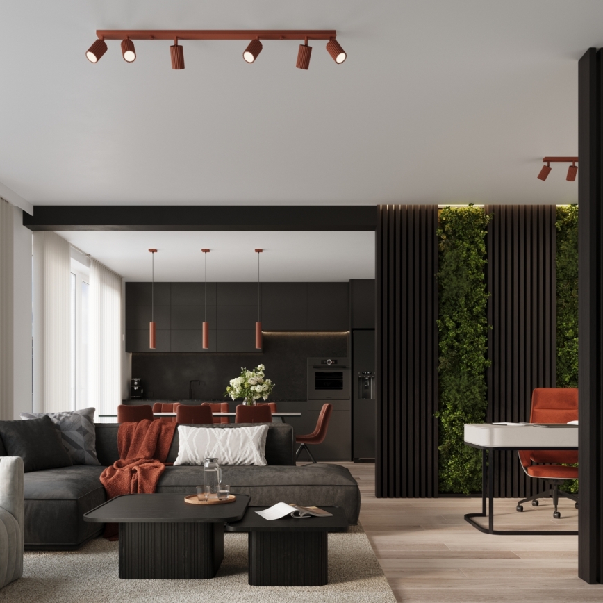 Brilagi - Lampada a sospensione su cavo CRESTO 1xGU10/10W/230V rossa