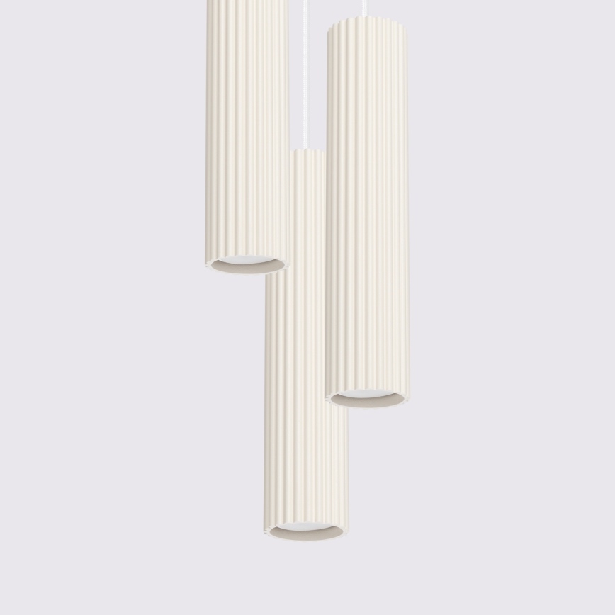 Brilagi - Lampada a sospensione su cavo CRESTO 3xGU10/10W/230V crema