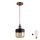 Brilagi - Lampada a sospensione su cavo LED RETRO GLASS 1xE27/60W/230V Ø 14 cm rame/fumé beige/nero