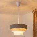 Brilagi - Lampada a sospensione su cavo LUNETA 1xE27/60W/230V Ø 40 cm grigio/crema/bianco