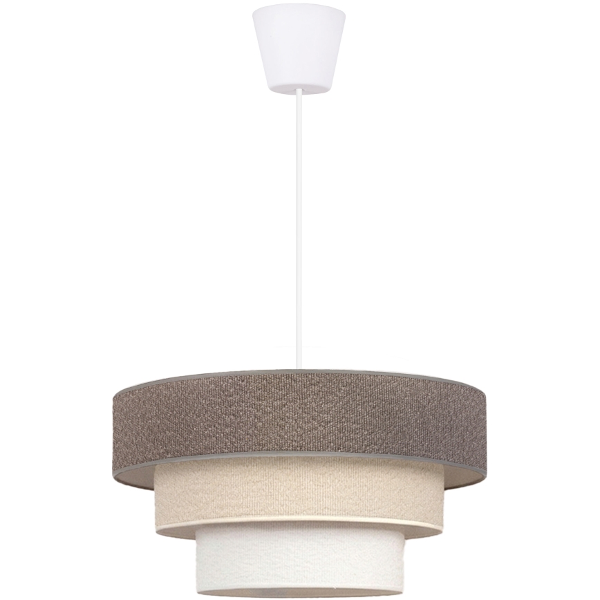 Brilagi - Lampada a sospensione su cavo LUNETA 1xE27/60W/230V Ø 40 cm grigio/crema/bianco