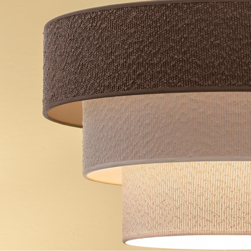Brilagi - Lampada a sospensione su cavo LUNETA 1xE27/60W/230V Ø 40 cm grigio/crema/bianco