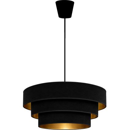 Brilagi - Lampada a sospensione su cavo LUNETA 1xE27/60W/230V Ø 40 cm nero/oro