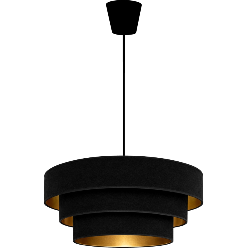 Brilagi - Lampada a sospensione su cavo LUNETA 1xE27/60W/230V Ø 40 cm nero/oro