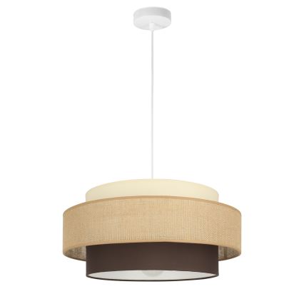 Brilagi - Lampada a sospensione su cavo RESNA 1xE27/60W/230V Ø 40 cm beige/nero