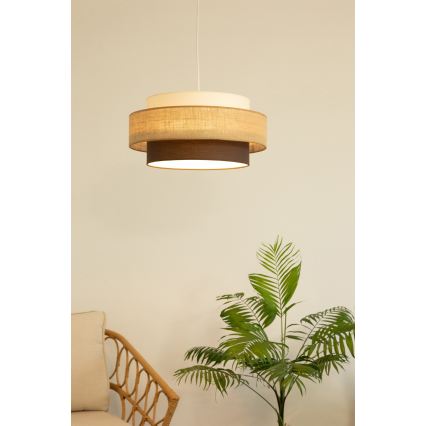 Brilagi - Lampada a sospensione su cavo RESNA 1xE27/60W/230V Ø 40 cm beige/nero