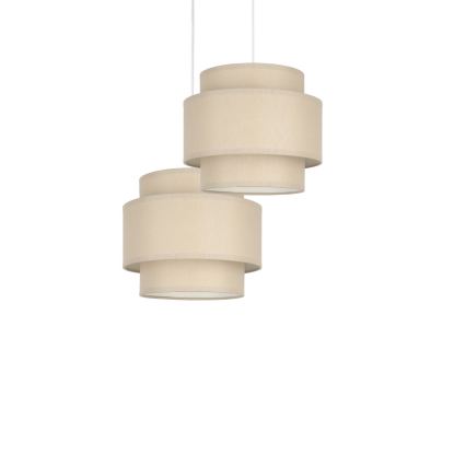 Brilagi - Lampada a sospensione su cavo RESNA 2xE27/60W/230V Ø 30 cm beige