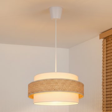 Brilagi - Lampada a sospensione su cavo SPACE 1xE27/60W/230V Ø 40 cm beige/crema
