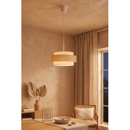 Brilagi - Lampada a sospensione su cavo SPACE 1xE27/60W/230V Ø 40 cm beige/crema