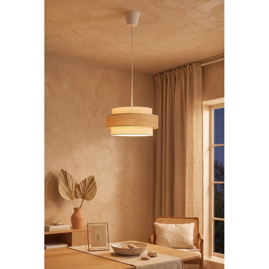 Brilagi - Lampada a sospensione su cavo SPACE 1xE27/60W/230V Ø 40 cm beige/crema