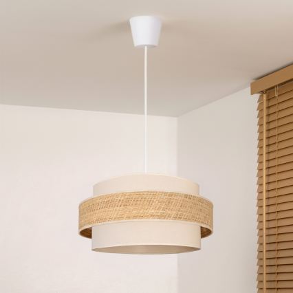 Brilagi - Lampada a sospensione su cavo SPACE 1xE27/60W/230V Ø 40 cm beige/crema