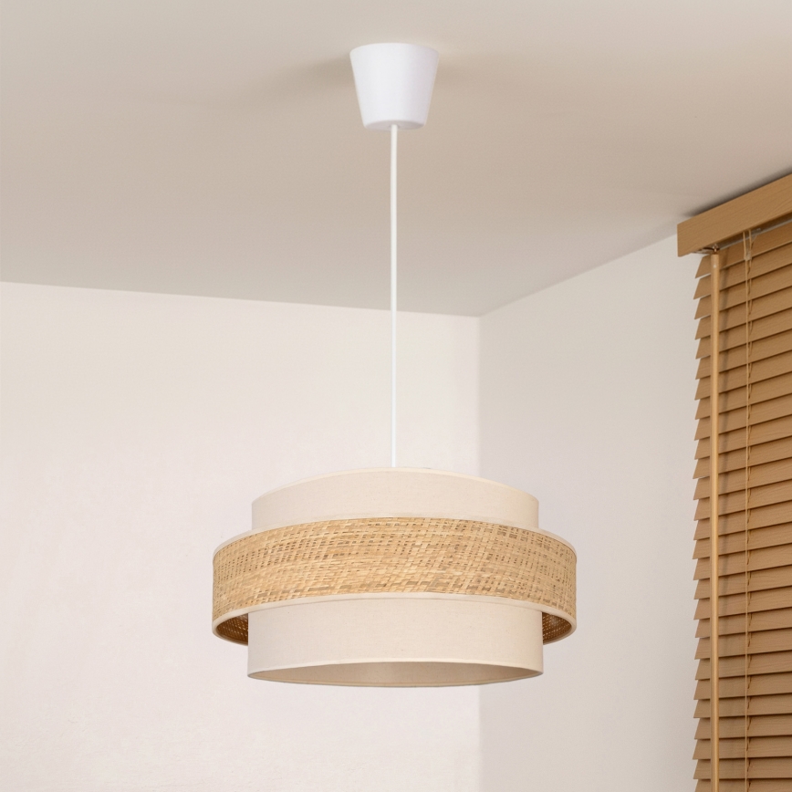 Brilagi - Lampada a sospensione su cavo SPACE 1xE27/60W/230V Ø 40 cm beige/crema