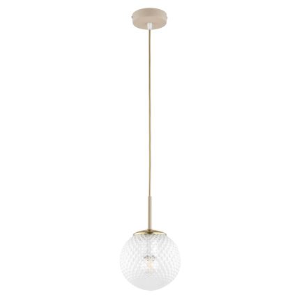 Brilagi - Lampada a sospensione su cavo STELLA 1xE27/60W/230V Ø 15 cm beige/oro