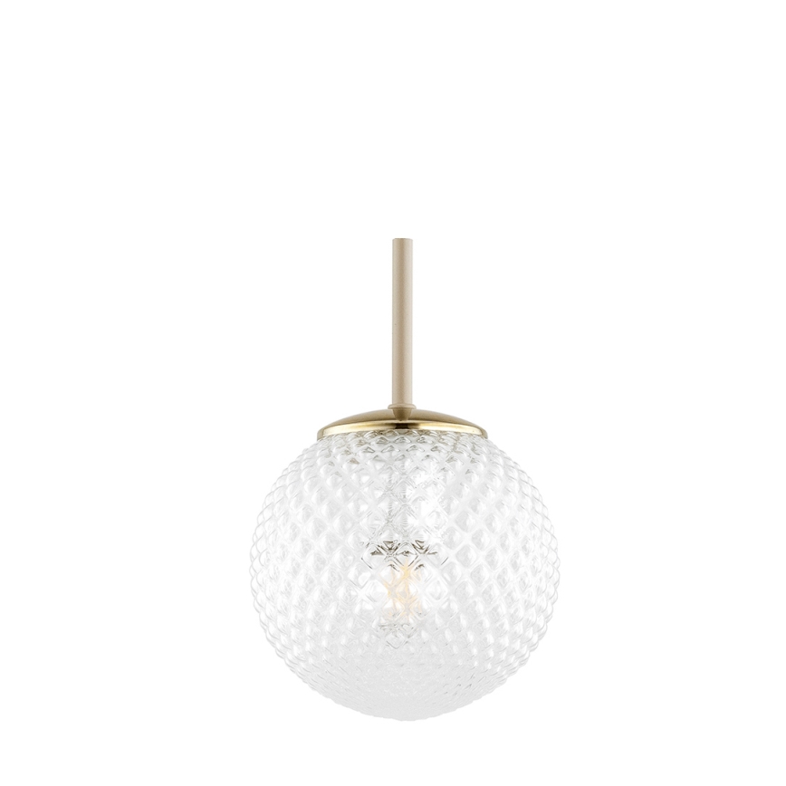 Brilagi - Lampada a sospensione su cavo STELLA 1xE27/60W/230V Ø 15 cm beige/oro