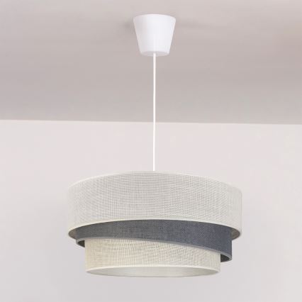 Brilagi - Lampada a sospensione su cavo TRIO 1xE27/60W/230V Ø 40 cm crema/grigio