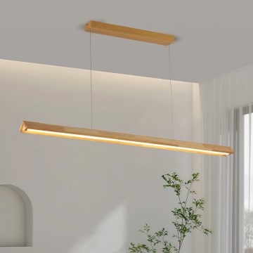 Brilagi - Lampada a sospensione su cavo UMEA WOOD LED/30W/230V 120 cm in legno