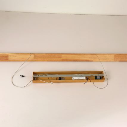 Brilagi - Lampada a sospensione su cavo UMEA WOOD LED/30W/230V 120 cm in legno