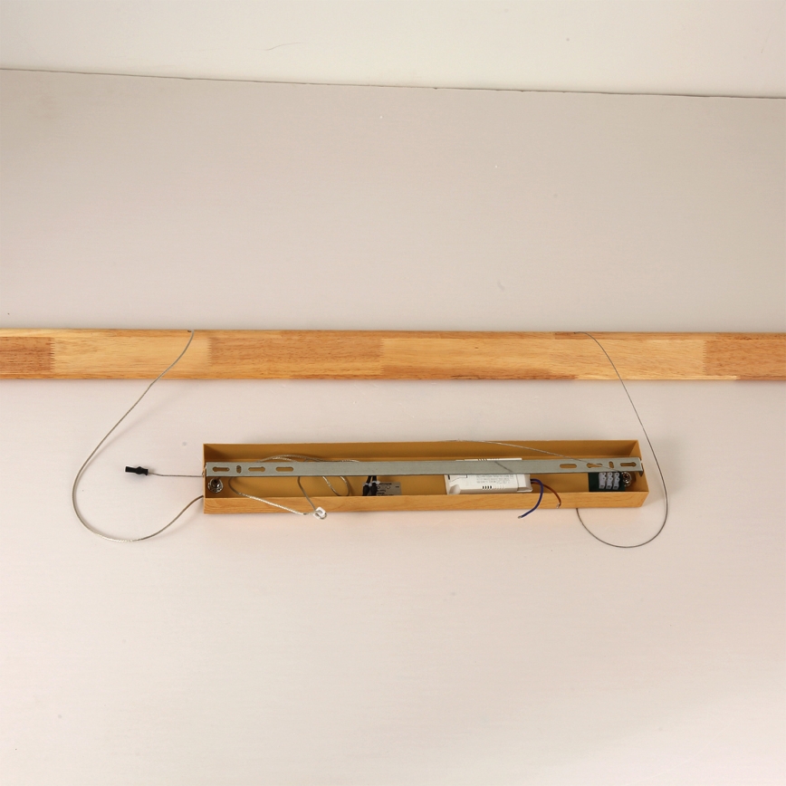 Brilagi - Lampada a sospensione su cavo UMEA WOOD LED/30W/230V 120 cm in legno