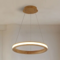 Brilagi - Lampada a sospensione su cavo UMEA WOOD LED/30W/230V diam. 40 cm in legno