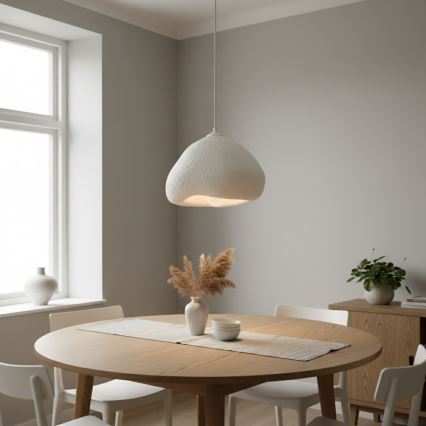 Brilagi - Lampada a sospensione su cavo WABI SABI 1xE27/40W/230V diam. 32 cm bianca