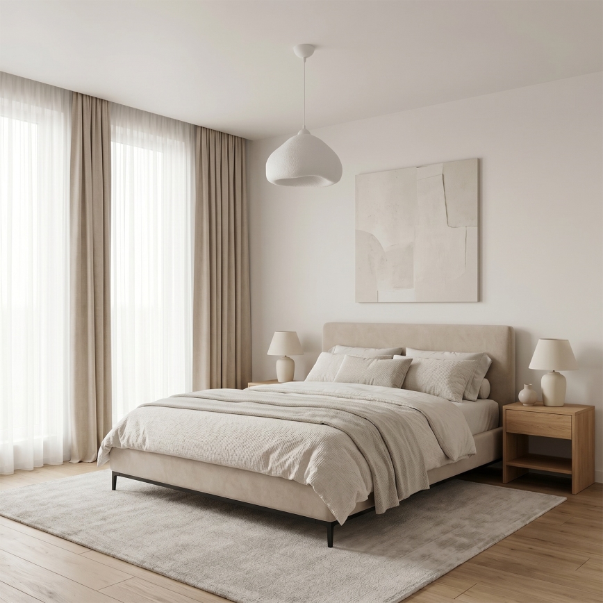 Brilagi - Lampada a sospensione su cavo WABI SABI 1xE27/40W/230V diam. 32 cm bianca