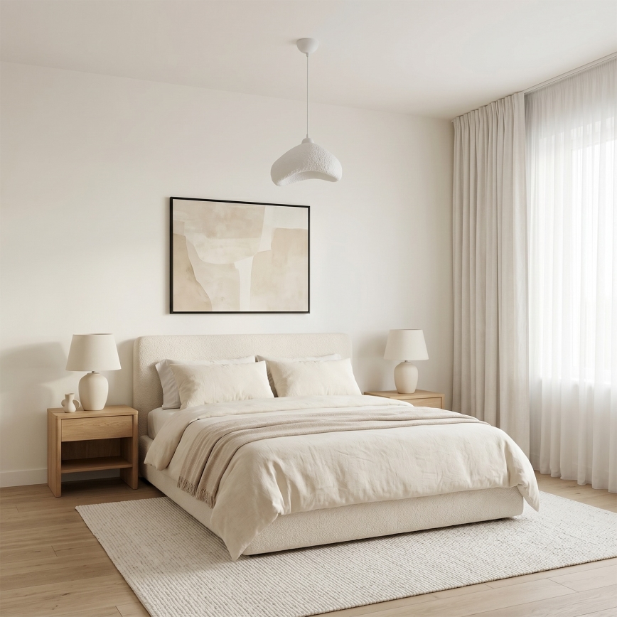 Brilagi - Lampada a sospensione su cavo WABI SABI 1xE27/40W/230V Ø 30 cm bianca