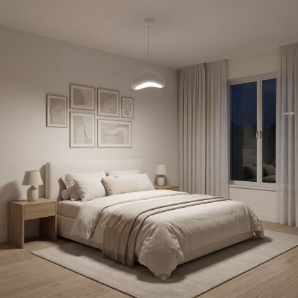 Brilagi - Lampada a sospensione su cavo WABI SABI 1xE27/40W/230V Ø 30 cm bianca