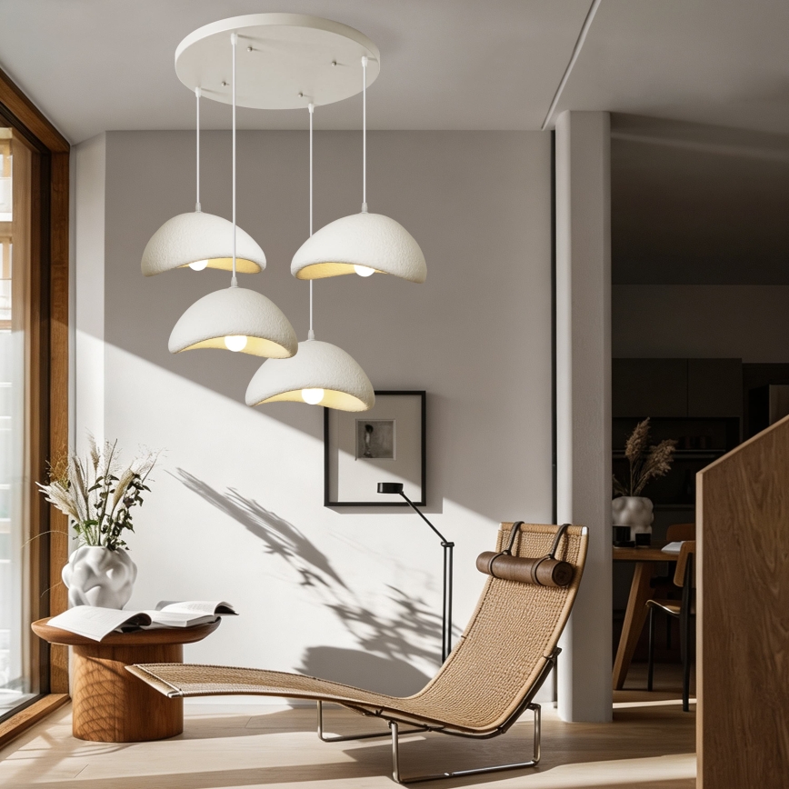 BRILAGI - Lampada a sospensione su cavo WABI SABI 4xE27/60W/230V bianca