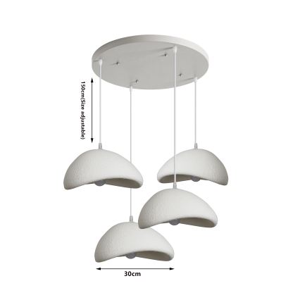BRILAGI - Lampada a sospensione su cavo WABI SABI 4xE27/60W/230V bianca