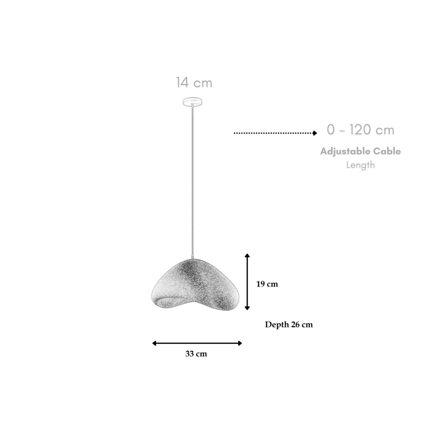 Brilagi - Lampada a sospensione WABI SABI con cavo 1xE27/40W/230V Ø 33 cm bianco