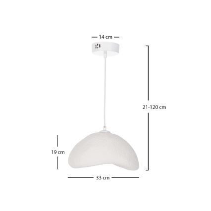 Brilagi - Lampada a sospensione WABI SABI con cavo 1xE27/40W/230V Ø 33 cm bianco