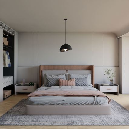 Brilagi - Lampada a sospensione WABI SABI su cavo 1xE27/40W/230V Ø 33 cm nero