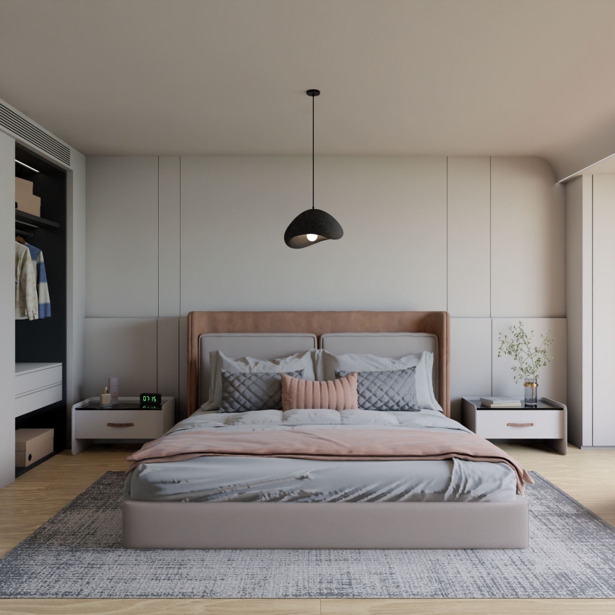 Brilagi - Lampada a sospensione WABI SABI su cavo 1xE27/40W/230V Ø 33 cm nero