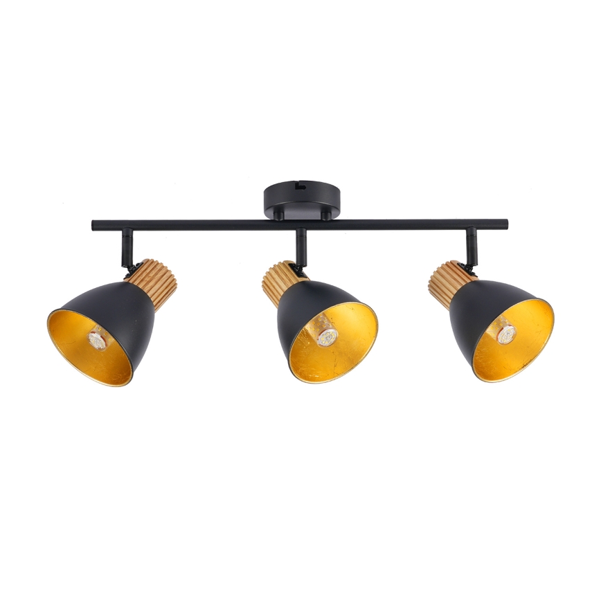 Brilagi - Lampada a spot ODENSE 3xE14/10W/230V legno/nero