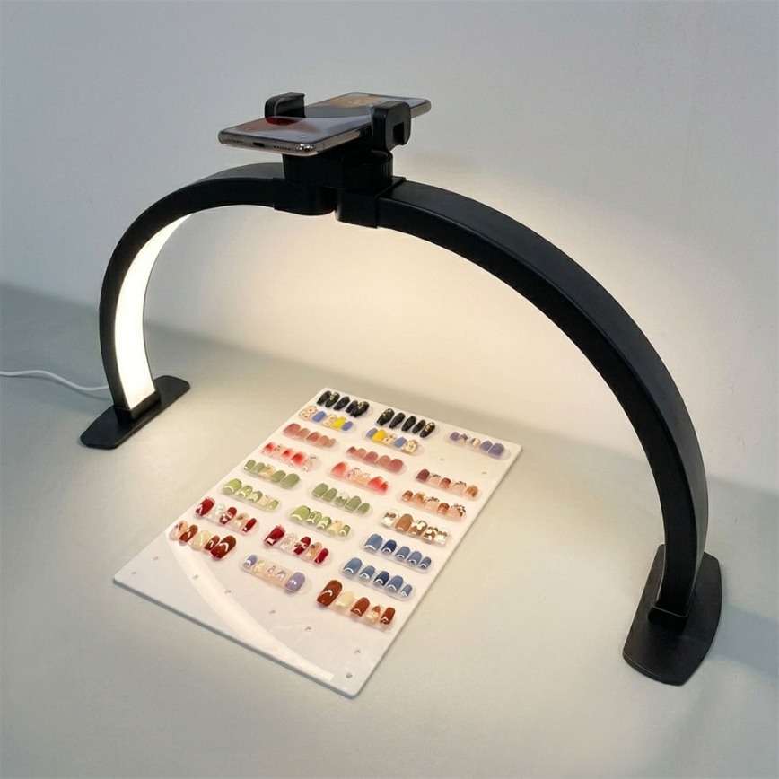 Brilagi - Lampada da tavolo ad arco LED dimmerabile con supporto RADIO LED/25W/24/230V 3000/4000/6500K nera