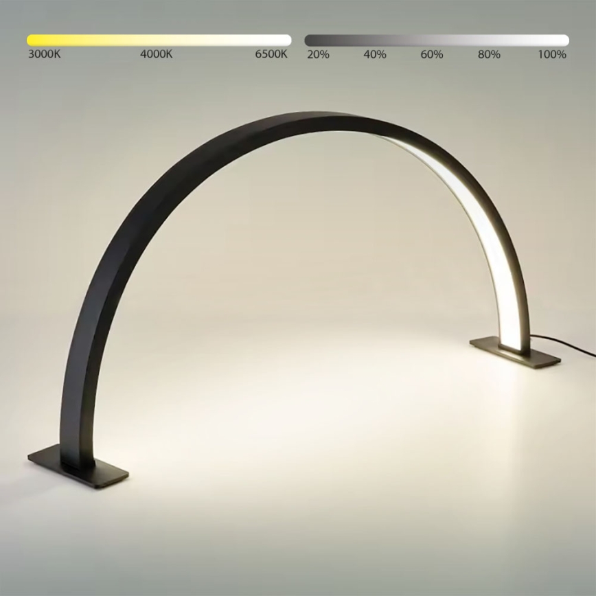 BRILAGI - LED Dimmerabile lampada da tavolo ad arco per modellismo RADIO LED/30W/24/230V 3000/4000/6500K nera