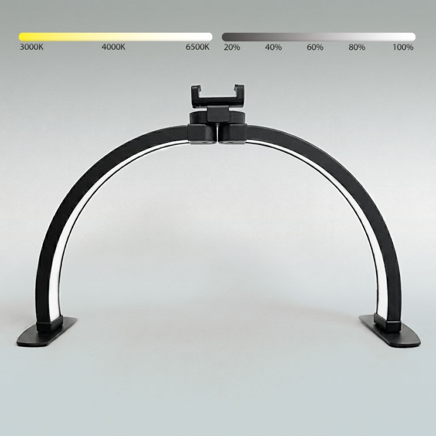BRILAGI - Lampada da tavolo ad arco dimmerabile a LED per modellismo con supporto RADIO LED/25W/24/230V 3000/4000/6500K nero