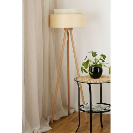 Brilagi - Lampada con piedistallo ARIZONA BOHO 1xE27/15W/230V beige
