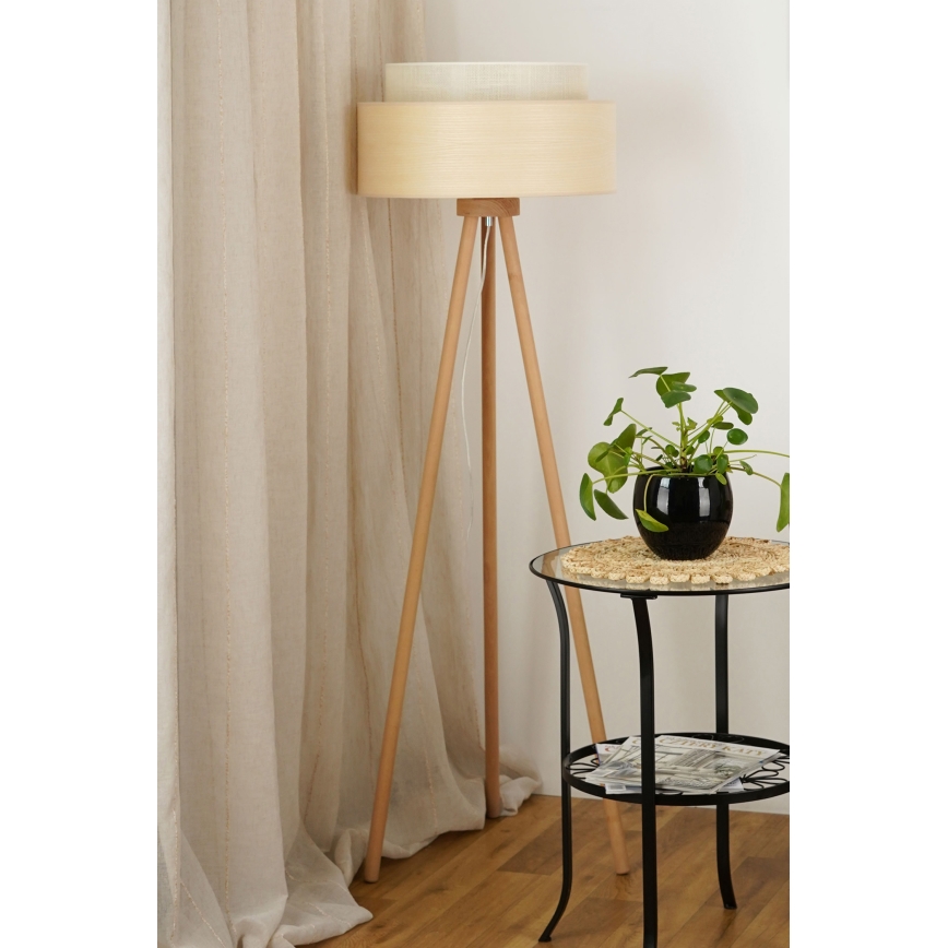 Brilagi - Lampada con piedistallo ARIZONA BOHO 1xE27/15W/230V beige