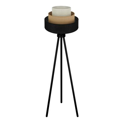 Brilagi - Lampada con piedistallo ASPEN LUNETA 1xE27/15W/230V nero/beige/color crema