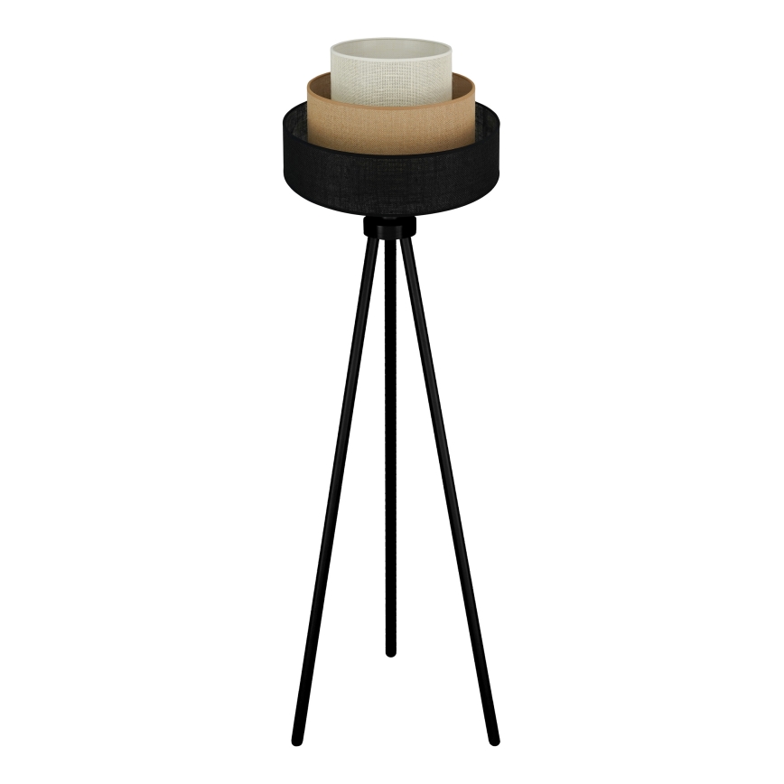 Brilagi - Lampada con piedistallo ASPEN LUNETA 1xE27/15W/230V nero/beige/color crema