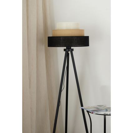 Brilagi - Lampada con piedistallo ASPEN LUNETA 1xE27/15W/230V nero/beige/color crema