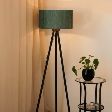 Brilagi - Lampada con piedistallo BOSTON ROLLER 1xE27/15W/230V paglia verde/oro