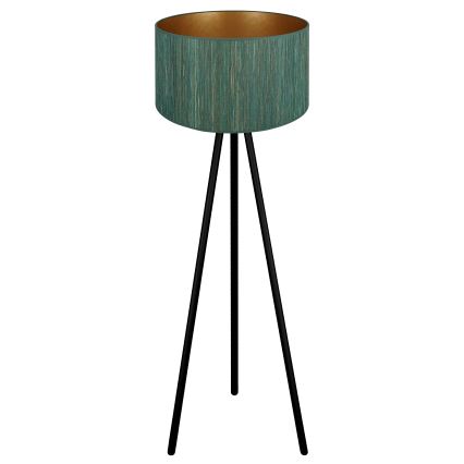Brilagi - Lampada con piedistallo BOSTON ROLLER 1xE27/15W/230V paglia verde/oro