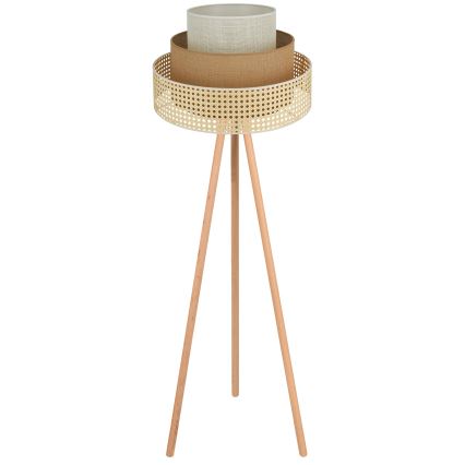 Brilagi - Lampada con piedistallo CEDAR LUNETA 1xE27/15W/230V beige/marrone/color crema