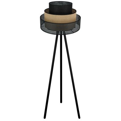Brilagi - Lampada con piedistallo DAKOTA LUNETA 1xE27/15W/230V nero/beige